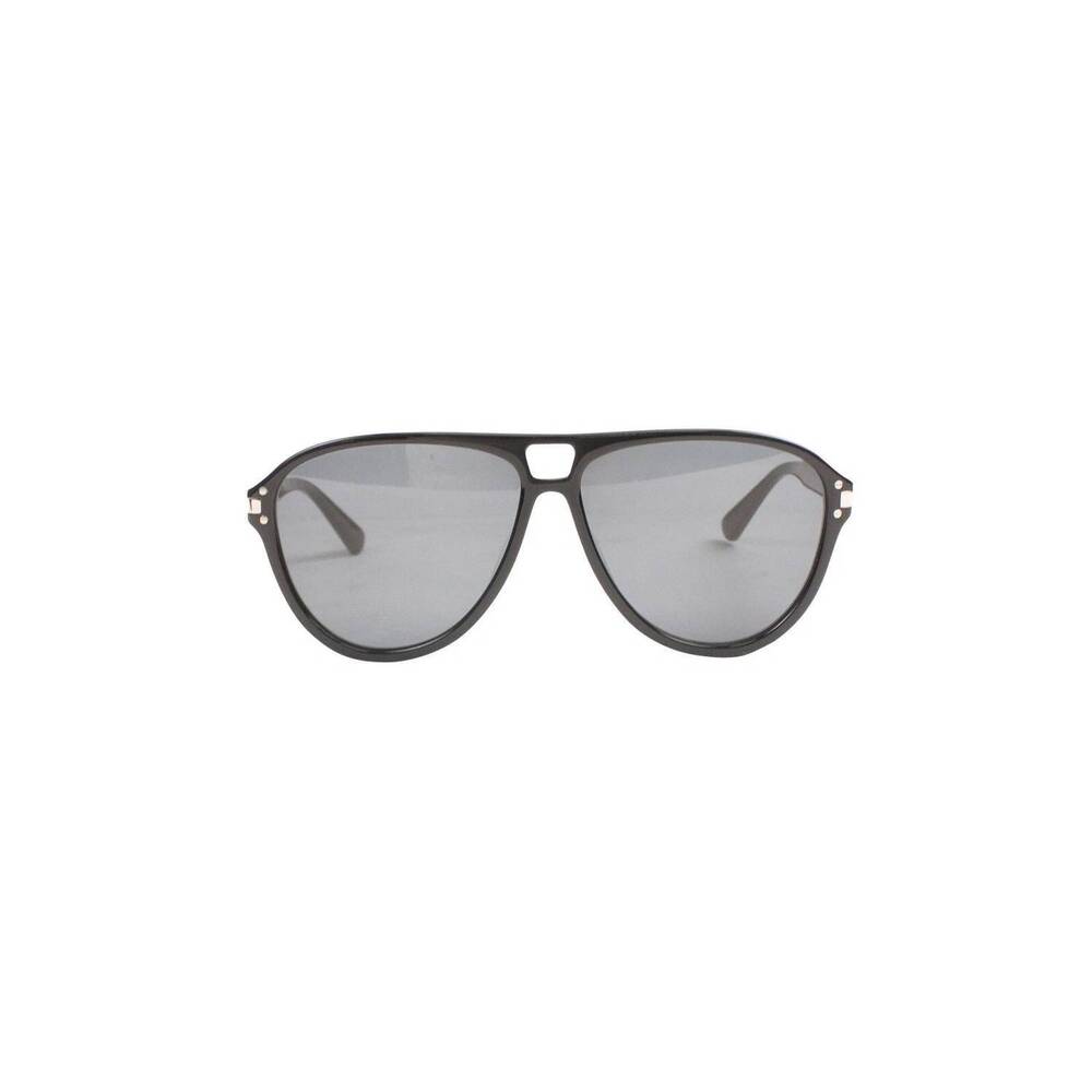 NEW AMIRI unisex aviator logo sunglasses in black silver